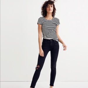 Madewell 9” High-Rise Skinny Jeans in Black Sea